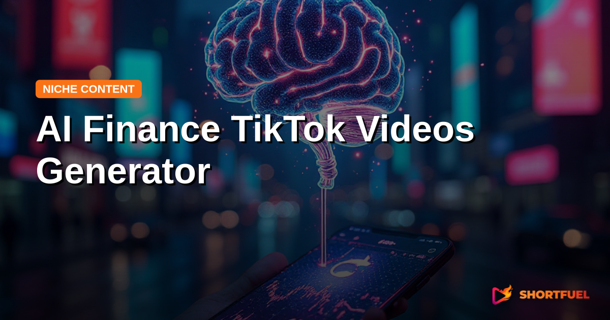 AI Finance TikTok Videos Generator